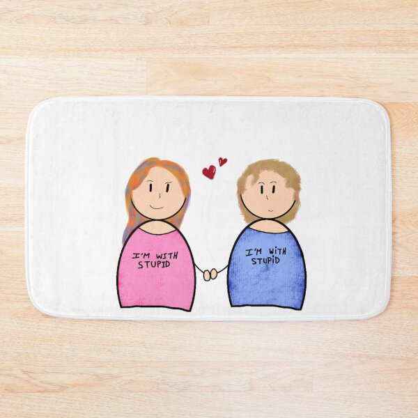 Item preview, Maeve and Alec "I'm with stupid" doodle designed and sold by Marie-Rumbelle.