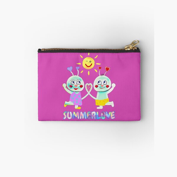 Item preview, Summerlove (pink) funny colorful couple with heart -comic style designed and sold by kikidu21.