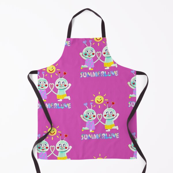 Item preview, Summerlove (pink) funny colorful couple with heart -comic style designed and sold by kikidu21.