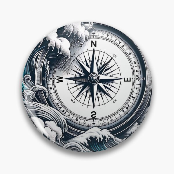 Item preview, Stay on course in the storm. Compass in stormy seas designed and sold by Matzi-MV.