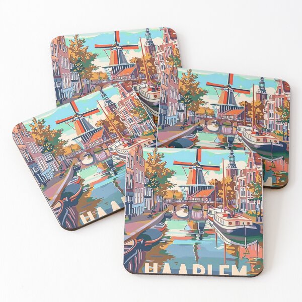 Item preview, Haarlem Travel Poster, Perfect Gift for Travel Enthusiasts, Vintage Style Wall Art, Netherlands Wall art for home decor, Haarlem print. Sticker designed and sold by Thegalleryshop1.