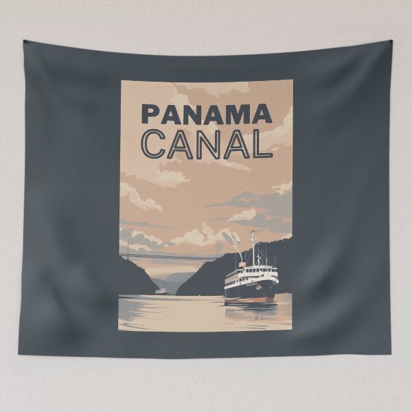 Item preview, A Vintage Travel Illustration of the Panama Canal - Panama  designed and sold by GoodOldVintage.