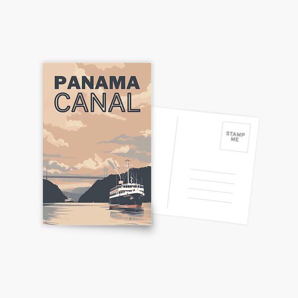 Item preview, A Vintage Travel Illustration of the Panama Canal - Panama  designed and sold by GoodOldVintage.