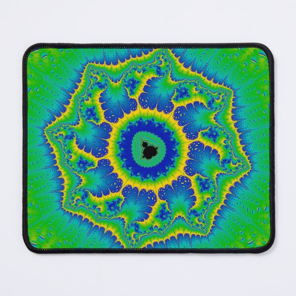 Item preview, Mandelbrot 85 - Octagonal symmetrical striking blue-yellow fractal structure designed and sold by Draeger0.