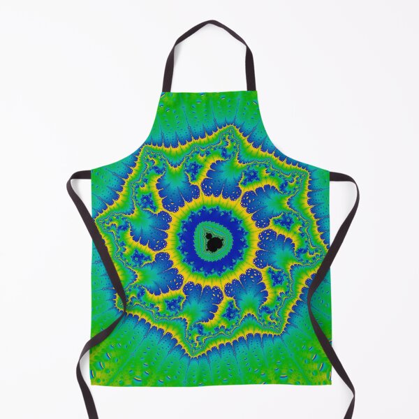 Item preview, Mandelbrot 85 - Octagonal symmetrical striking blue-yellow fractal structure designed and sold by Draeger0.