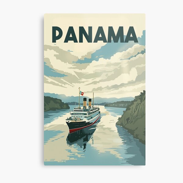 Item preview, A Vintage Travel Illustration of the Panama Canal - Panama  designed and sold by GoodOldVintage.