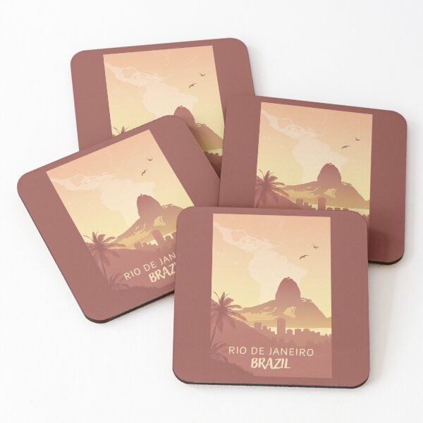 Item preview, A Vintage Travel Illustration of the Rio de Janeiro - Brazil  designed and sold by GoodOldVintage.