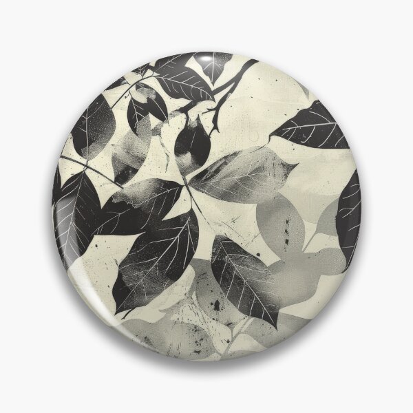 Item preview, Black and White Leaf Pattern designed and sold by brandway.