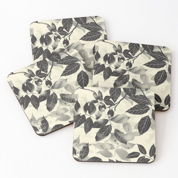Item preview, Black and White Leaf Pattern designed and sold by brandway.