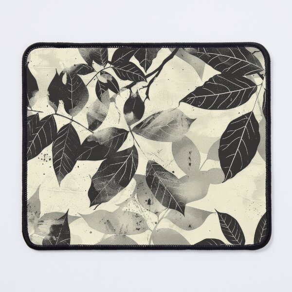 Item preview, Black and White Leaf Pattern designed and sold by brandway.