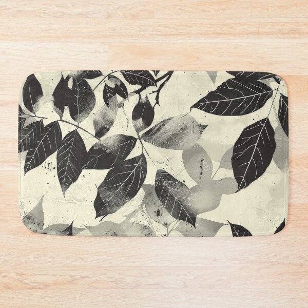 Item preview, Black and White Leaf Pattern designed and sold by brandway.
