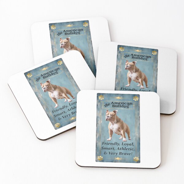 Item preview, American Bulldog (Bully) Tarot Card blue background designed and sold by hotfromaz.