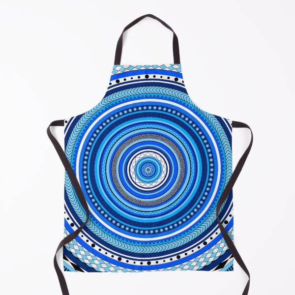 Item preview, Blue doodled circles designed and sold by CreaTwinkles.
