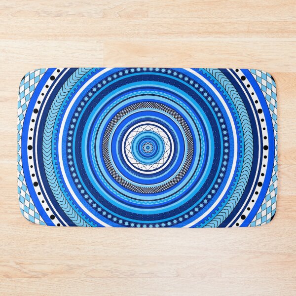 Item preview, Blue doodled circles designed and sold by CreaTwinkles.