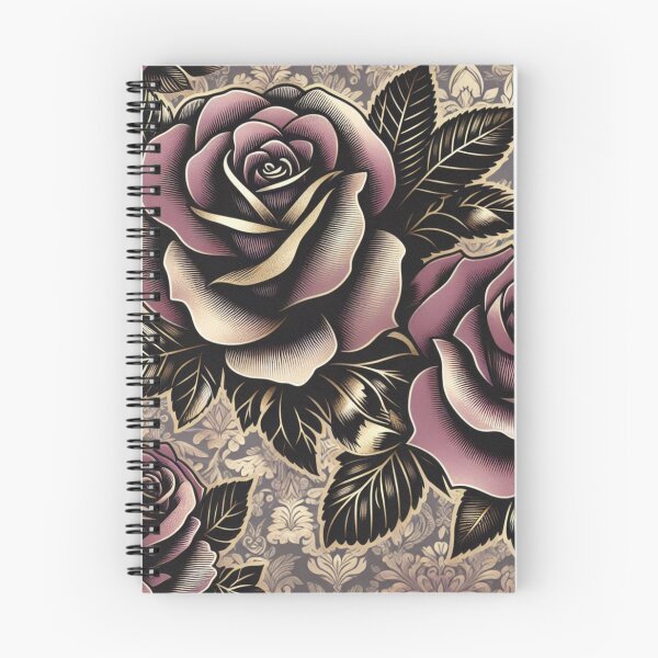 Item preview, Damask With Matte Mauve & Black Roses designed and sold by DesignsByPrnces.