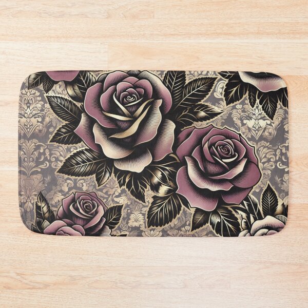 Item preview, Damask With Matte Mauve & Black Roses designed and sold by DesignsByPrnces.