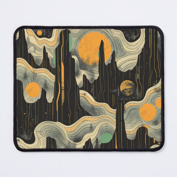Item preview, Abstract Pattern With Curving Lines and Planets designed and sold by brandway.