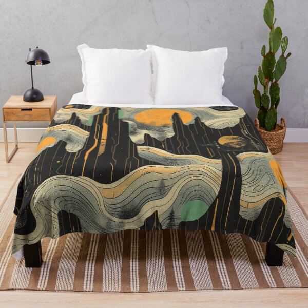 Item preview, Abstract Pattern With Curving Lines and Planets designed and sold by brandway.