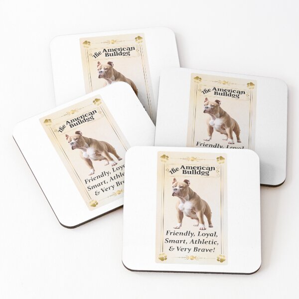 Item preview, American Bulldog (Bully) Tarot Card beige background designed and sold by hotfromaz.