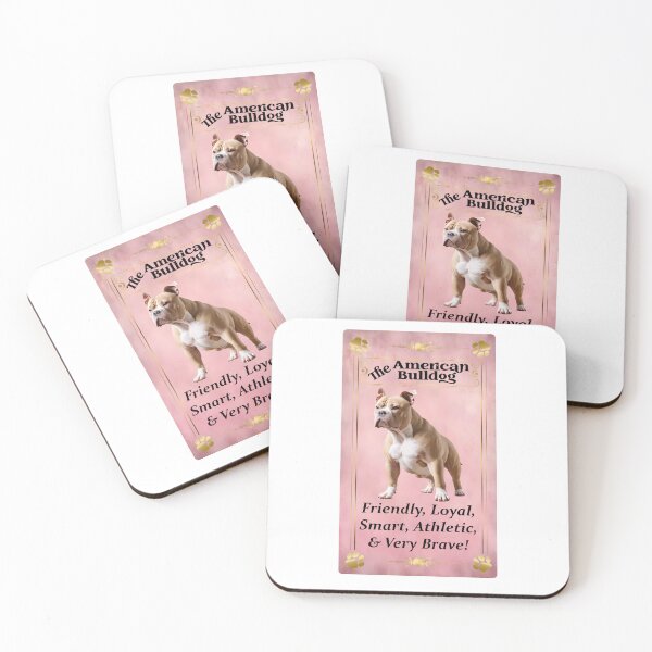 Item preview, American Bulldog (Bully) Tarot Card pink background designed and sold by hotfromaz.