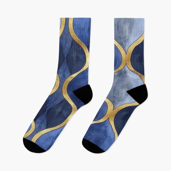 Item preview, Blue and Gold Abstract Pattern designed and sold by brandway.