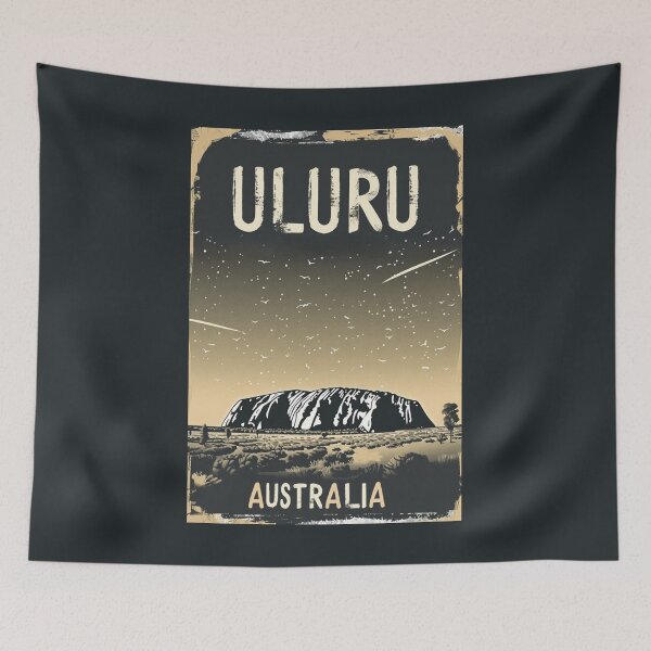 Item preview, A Vintage Travel Illustration of Uluru - Australia  designed and sold by GoodOldVintage.