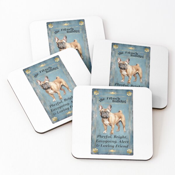 Item preview, French Bulldog Tarot Card blue background designed and sold by hotfromaz.