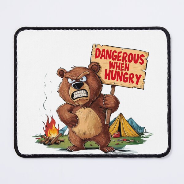 Item preview, Dangerous When Hungry Bear designed and sold by NicolasGlowArt.