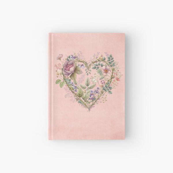 Item preview, Inspirational Journal - Gorgeous Floral heart designed and sold by SunnyDayStyle.
