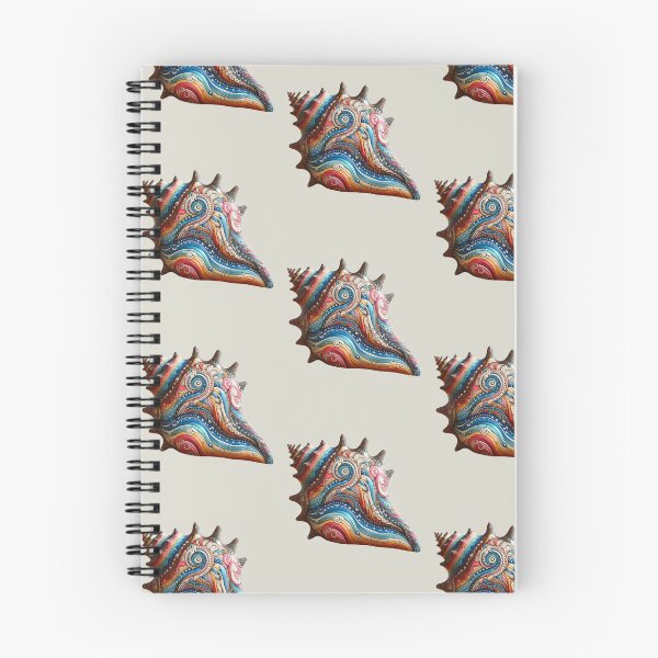 Item preview, Colorful Bohemian Conch Shell Art designed and sold by SeaStarAlex.