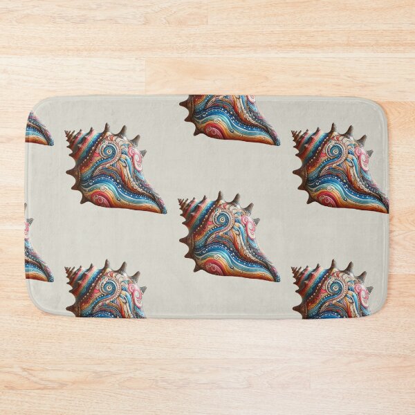Item preview, Colorful Bohemian Conch Shell Art designed and sold by SeaStarAlex.