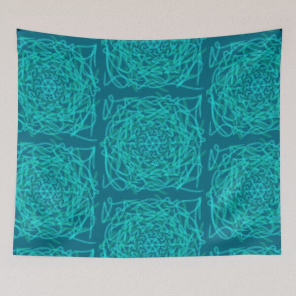 Item preview, Light Blue and green abstract design designed and sold by Stefrait-7.
