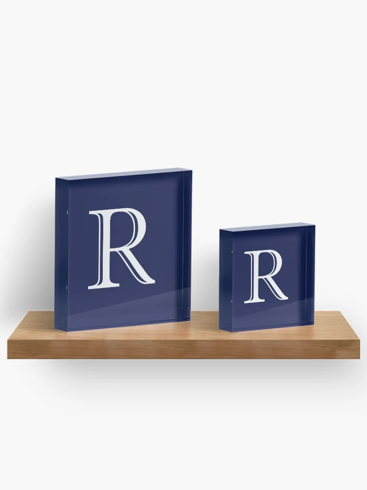 Thumbnail 3 of 5, Acrylic Block, R Monogram designed and sold by ShellSticker.