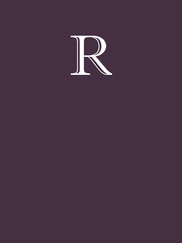 Imagen 4 de 4, Camiseta relajada con la obra Monograma R, diseñada y vendida por ShellSticker.