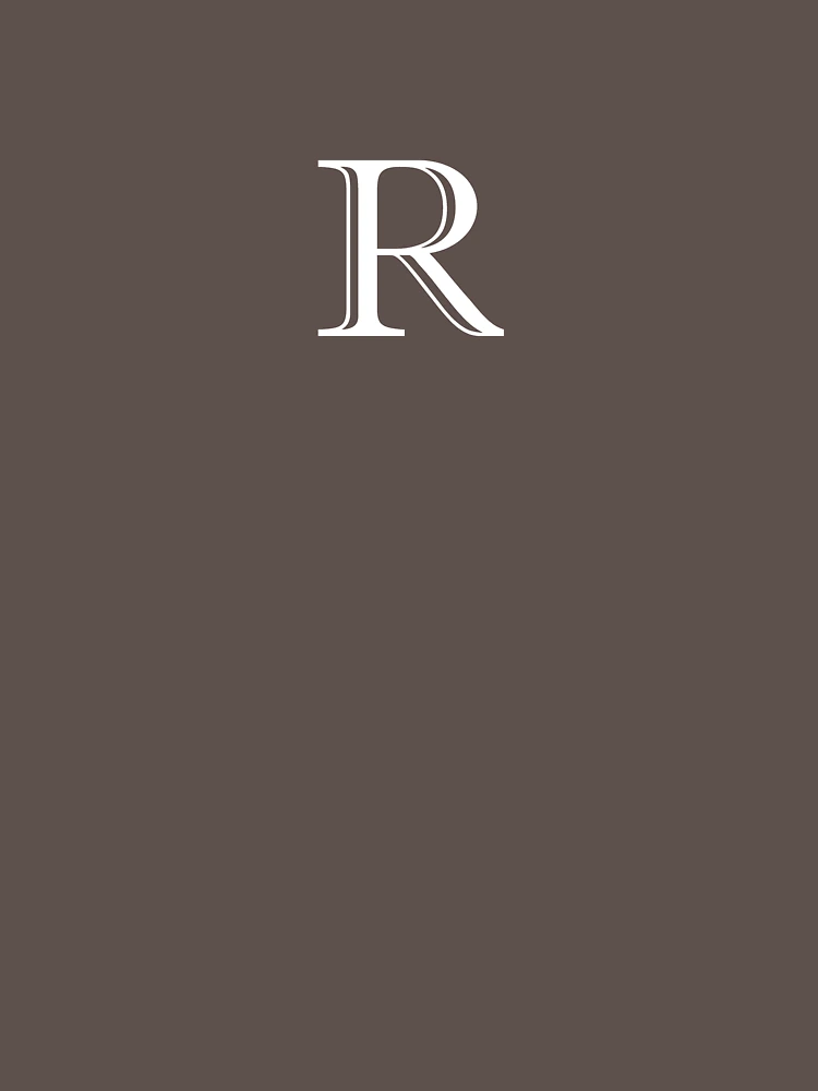 Thumbnail 4 of 4, V-Neck T-Shirt, R Monogram designed and sold by ShellSticker.