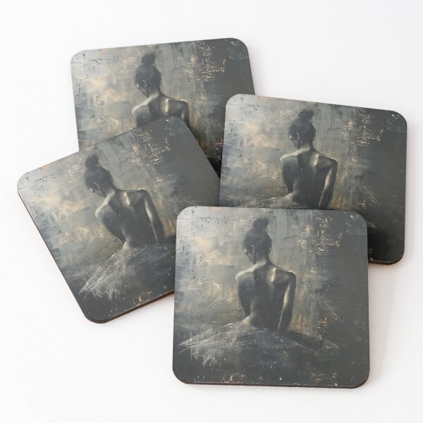 Item preview,  Dark & Moody Ballerina - Vintage Portrait Oil Painting designed and sold by JadeLotusArt.