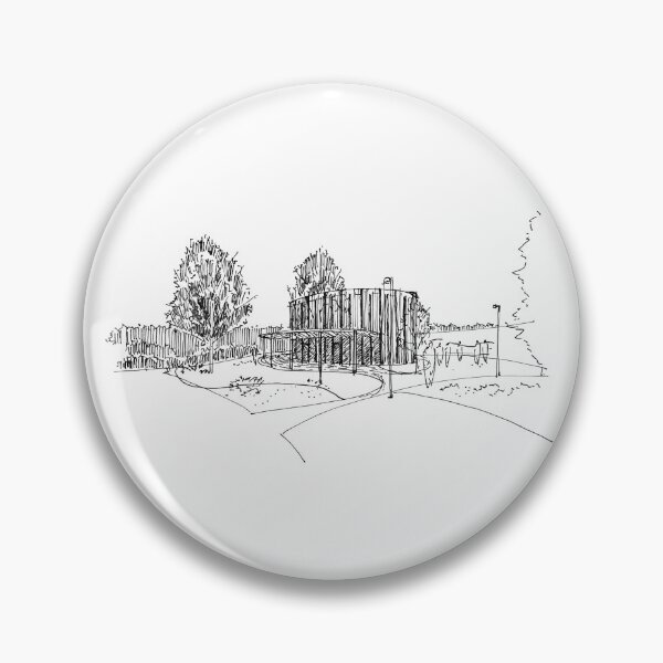 Item preview, Contemporary architecture hand drawing architecture black and white monochrome architectural drawing designed and sold by junyangcaidraw.