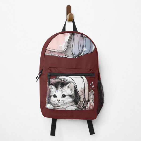 Item preview, Adorable Cat in Baby Carrier Sketch, designed and sold by PaintMeWorld.