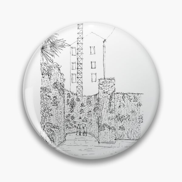 Item preview, Plant wall Bordeaux hand drawing architecture black and white monochrome sketch architectural drawing designed and sold by junyangcaidraw.