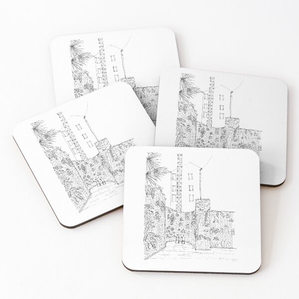 Item preview, Plant wall Bordeaux hand drawing architecture black and white monochrome sketch architectural drawing designed and sold by junyangcaidraw.