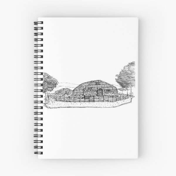 Item preview, Straw Roof House hand drawing architecture black and white monochrome architectural drawing designed and sold by junyangcaidraw.