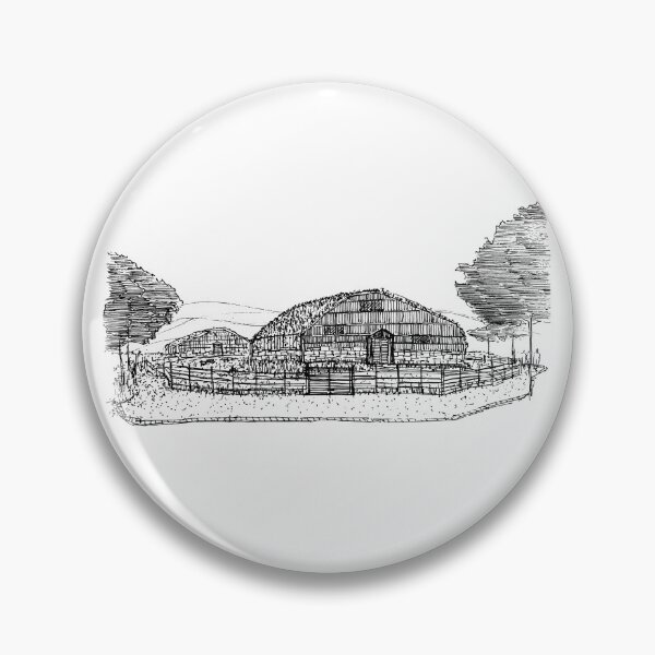 Item preview, Straw Roof House hand drawing architecture black and white monochrome architectural drawing designed and sold by junyangcaidraw.