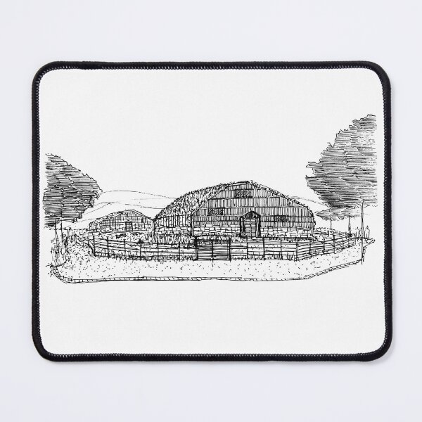 Item preview, Straw Roof House hand drawing architecture black and white monochrome architectural drawing designed and sold by junyangcaidraw.