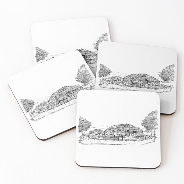 Item preview, Straw Roof House hand drawing architecture black and white monochrome architectural drawing designed and sold by junyangcaidraw.