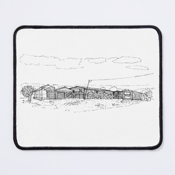 Item preview, House and garage hand drawing architecture black and white monochrome architectural drawing designed and sold by junyangcaidraw.
