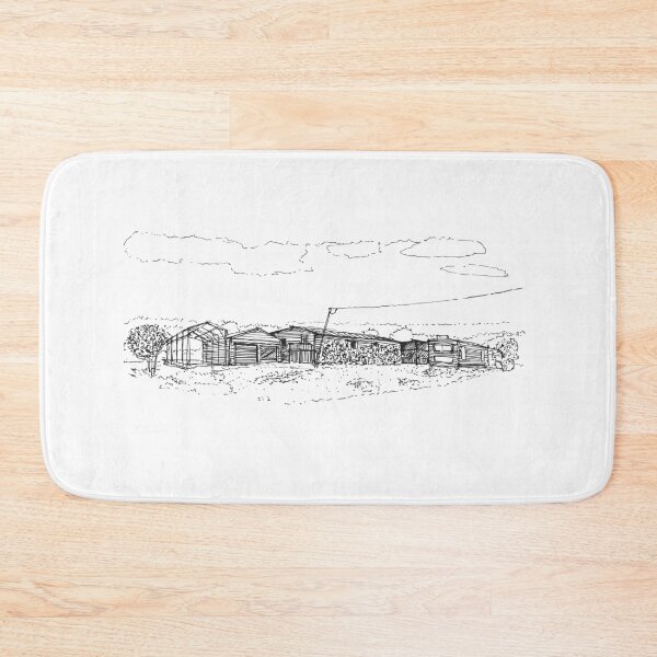 Item preview, House and garage hand drawing architecture black and white monochrome architectural drawing designed and sold by junyangcaidraw.