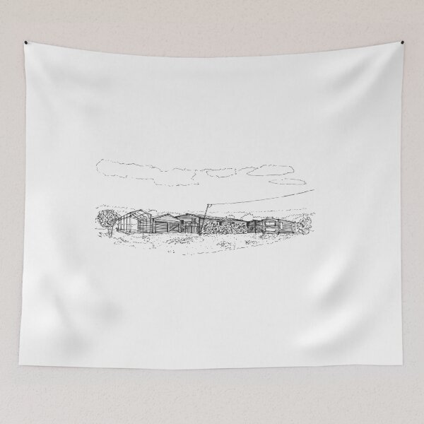 Item preview, House and garage hand drawing architecture black and white monochrome architectural drawing designed and sold by junyangcaidraw.