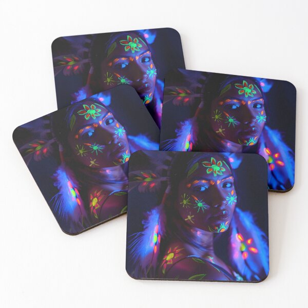 Item preview, Radiant Ancestry: Neon Tribal Beauty designed and sold by AI-Only Creations.