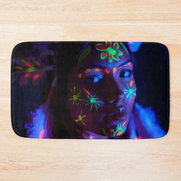 Item preview, Radiant Ancestry: Neon Tribal Beauty designed and sold by AI-Only Creations.