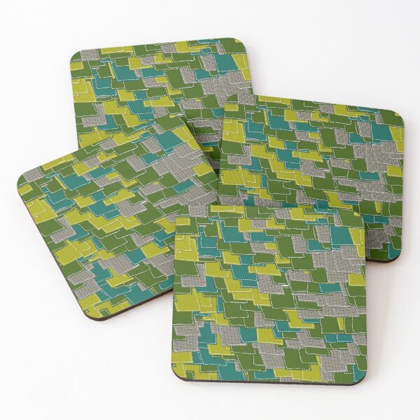 Item preview, Pastel Patchwork Quilt Pattern with Textured Fabric Squares designed and sold by Pafro.